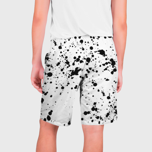 Мужские шорты 3D Далматинец - брызги чёрными пятнами, цвет 3D печать - фото 2
