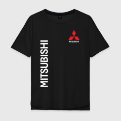 Мужская футболка хлопок Oversize Mitsubishi Митсубиси