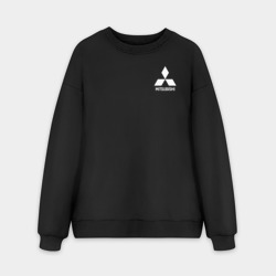 Мужской свитшот oversize без начеса хлопок Mitsubishi