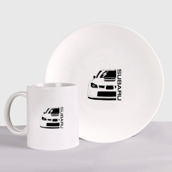 Набор: тарелка + кружка Subaru Субару Импреза