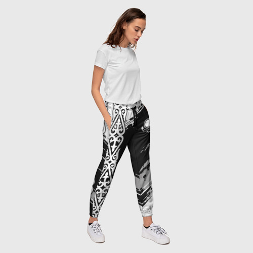 Женские брюки 3D Форма Казахстан, цвет 3D печать - фото 5