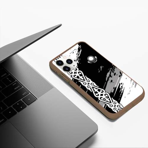 Чехол для iPhone 11 Pro Max матовый с принтом Форма Казахстан, фото #5