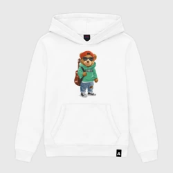 Женская толстовка хлопок Медведь с гитарой