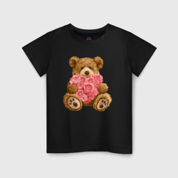 Детская футболка хлопок Плюшевый медведь с сердечком