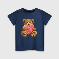Детская футболка хлопок Плюшевый медведь с сердечком
