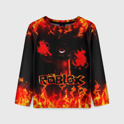 Детский лонгслив 3D Roblox fire