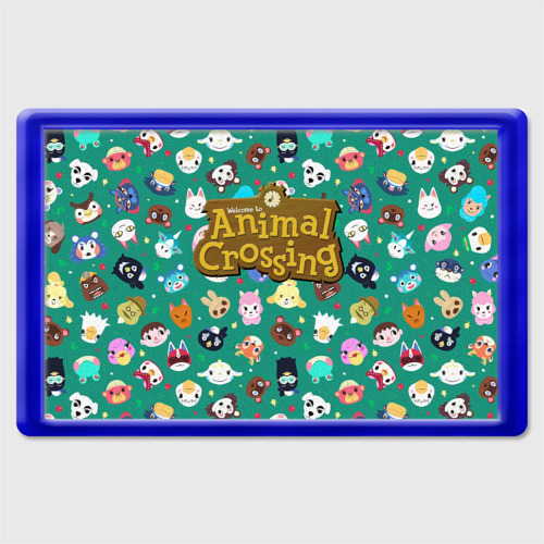 Магнит 45*70 Animal Crossing, цвет синий