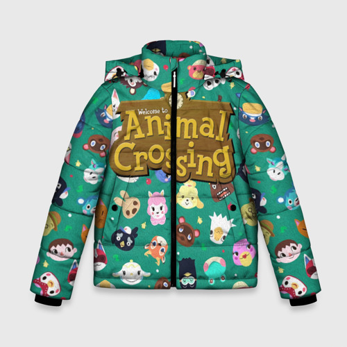 Зимняя куртка для мальчиков 3D Animal Crossing, цвет черный
