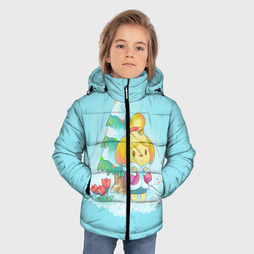 Зимняя куртка для мальчиков 3D ANIMAL CROSSING, цвет светло-серый - фото 3