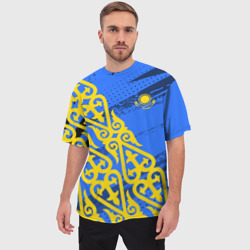 Мужская футболка oversize 3D Форма Казахстан - фото 2