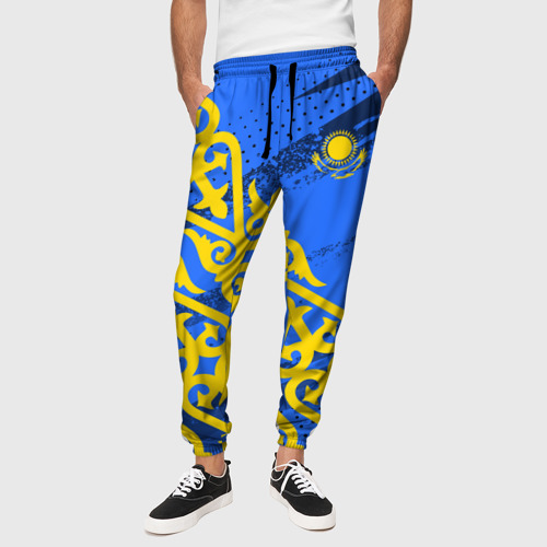 Мужские брюки 3D Форма Казахстан, цвет 3D печать - фото 4