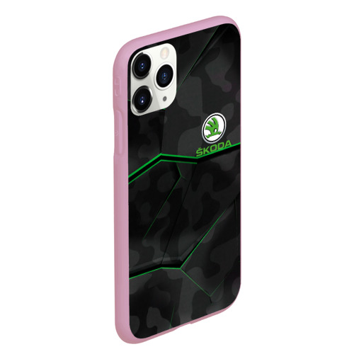 Чехол для iPhone 11 Pro Max матовый Skoda, цвет розовый - фото 3