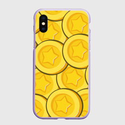 Чехол для iPhone XS Max матовый Монетки паттерн
