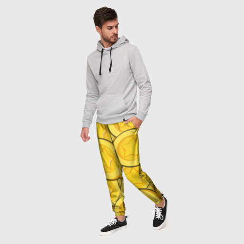 Мужские брюки 3D Монетки, цвет 3D печать - фото 3
