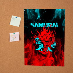 Постер Cyberpunk 2077: самурай - фото 2