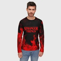 Мужской лонгслив 3D Stranger things Очень странные дела - фото 2