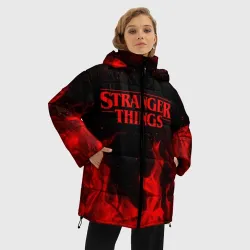 Женская зимняя куртка Oversize Stranger things Очень странные дела - фото 2