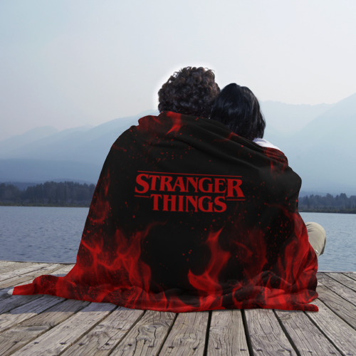 Плед 3D Stranger things Очень странные дела, цвет 3D (велсофт) - фото 3