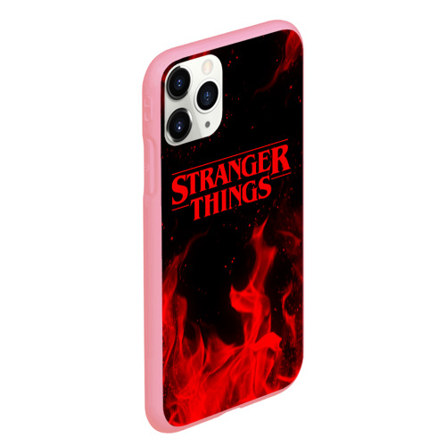 Чехол для iPhone 11 Pro Max матовый Stranger things Очень странные дела, цвет баблгам - фото 3