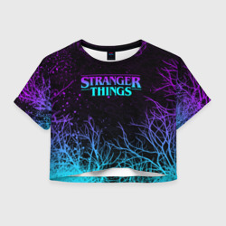 Женская футболка Crop-top 3D Stranger things Очень странные дела