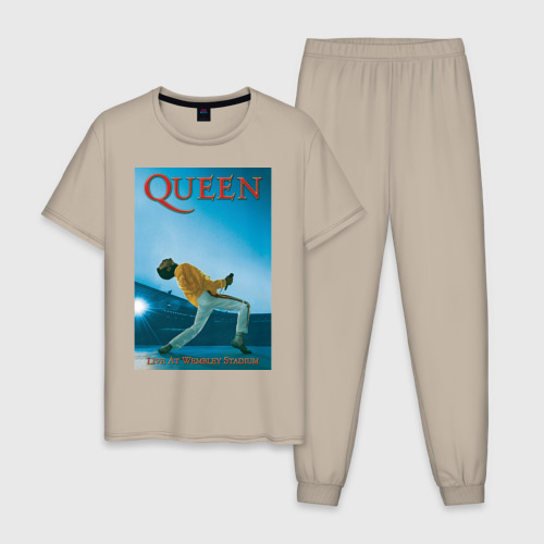 Мужская пижама хлопок с принтом Queen, вид спереди #2
