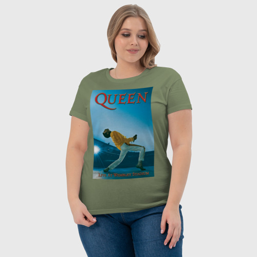 Женская футболка хлопок с принтом Queen, фото #4