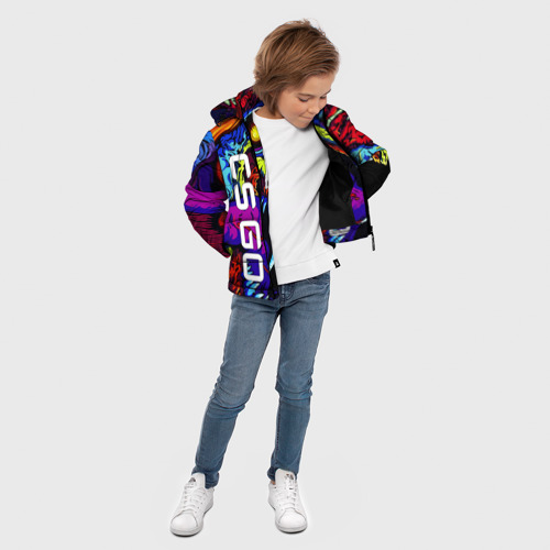Зимняя куртка для мальчиков 3D с принтом CS GO Hyperbeast, вид сбоку #3