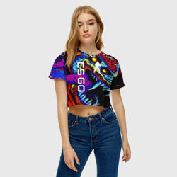 Женская футболка Crop-top 3D CS GO Hyperbeast - фото 2