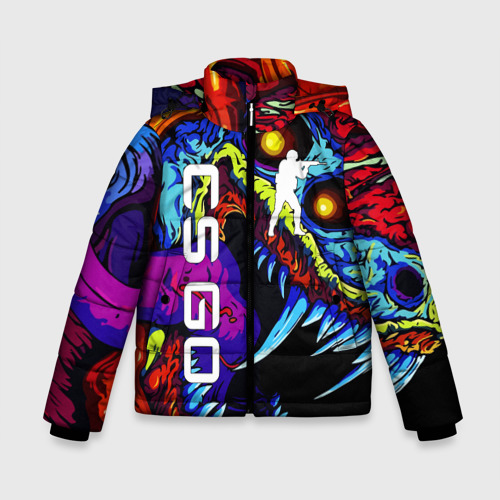 Зимняя куртка для мальчиков 3D с принтом CS GO Hyperbeast, вид спереди #2