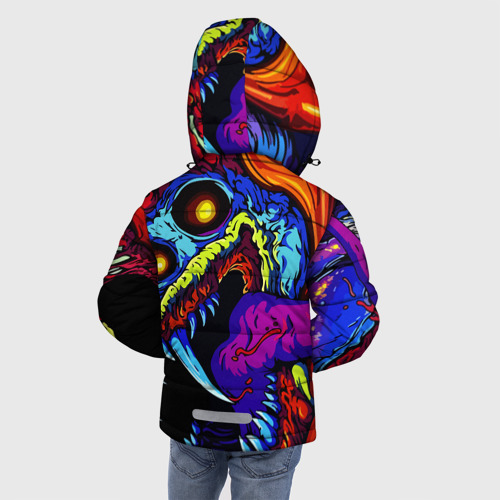 Зимняя куртка для мальчиков 3D с принтом CS GO Hyperbeast, вид сзади #2