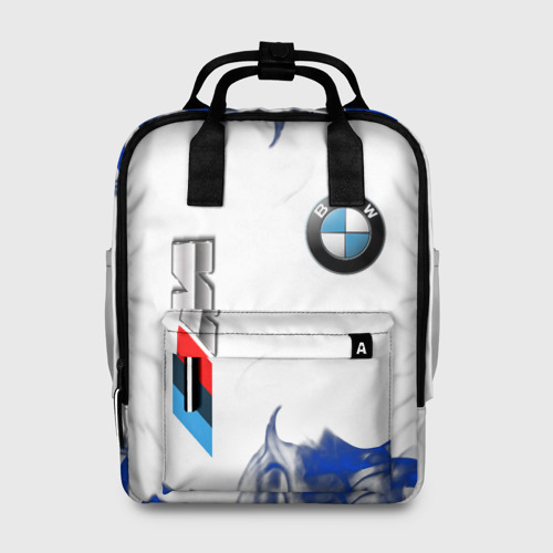 Женский рюкзак 3D с принтом BMW, вид спереди #2