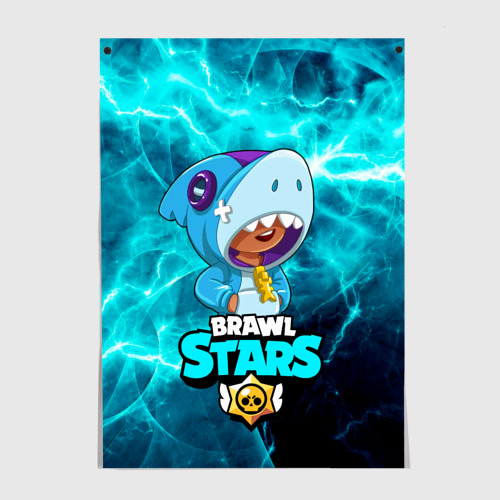 Постер Brawl Stars leon shark.