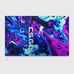 Флаг 3D CS GO neon КС Го неон