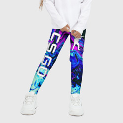 Детские леггинсы 3D CS GO neon КС Го неон - фото 2