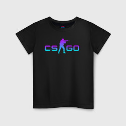 Детская футболка хлопок CS GO neon КС Го неон
