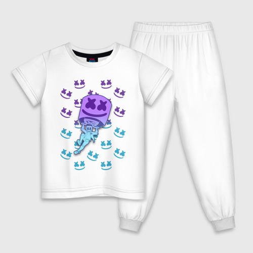 Детская пижама хлопок Fortnite,Marshmello, цвет белый