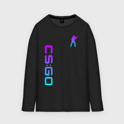 Женский лонгслив oversize хлопок CS GO neon КС Го неон