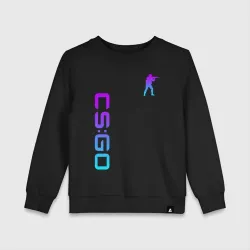 Детский свитшот хлопок CS GO neon КС Го неон