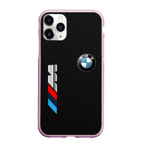 Чехол для iPhone 11 Pro матовый bmw, цвет розовый