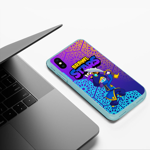 Чехол для iPhone XS Max матовый MORTIS BRAWL STARS, цвет мятный - фото 5