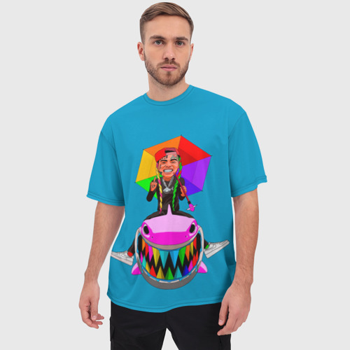 Мужская футболка oversize 3D 6IX9INE, цвет 3D печать - фото 3