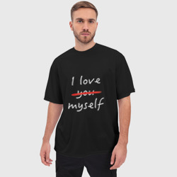Мужская футболка oversize 3D I Love myself - фото 2