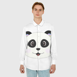 Мужская рубашка oversize 3D Panda - фото 2