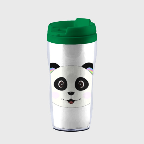 Термокружка-непроливайка Panda, цвет зеленый