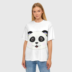 Женская футболка oversize 3D Panda - фото 2