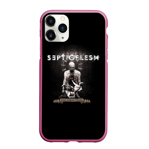 Чехол для iPhone 11 Pro Max матовый Septicflesh, цвет малиновый