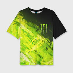 Женская футболка oversize 3D Monster energy