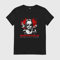 Женская футболка хлопок CYBERPUNK 2077 KEANU REEVES