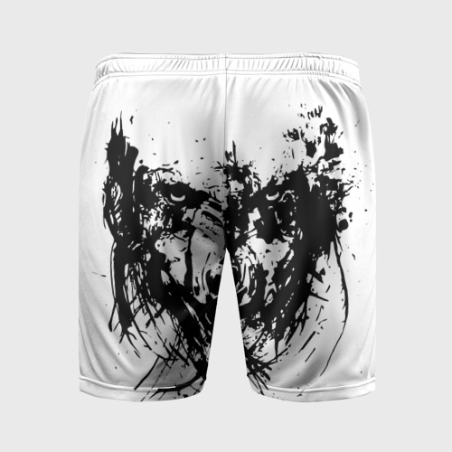Мужские шорты спортивные Зверь, цвет 3D печать - фото 2