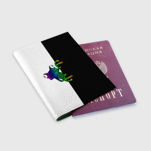 Обложка для паспорта матовая кожа Зверь, цвет зеленый - фото 3